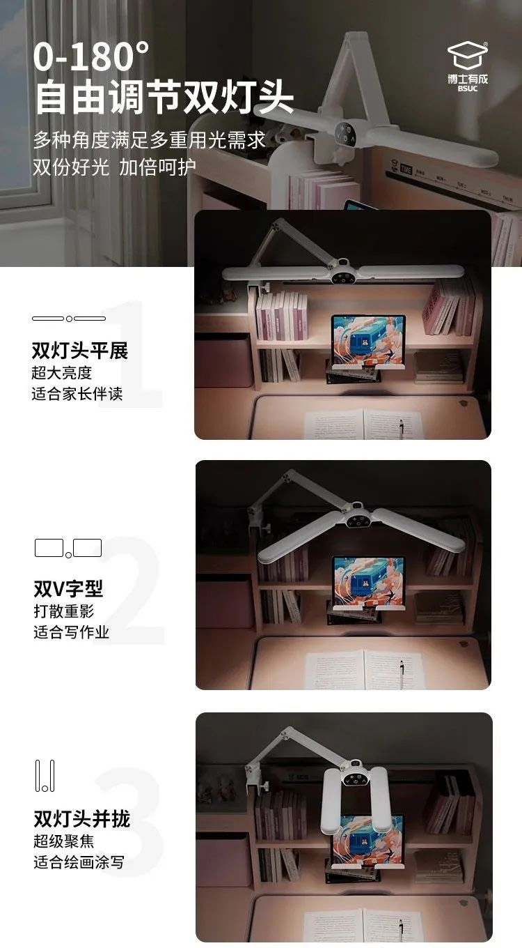 快猫成人短视频天使之翼护眼灯，0-180度自由调节